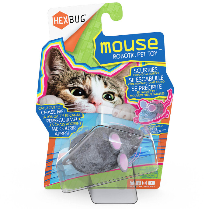 030310 MOUSE CAT TOY - GREY (BIL)