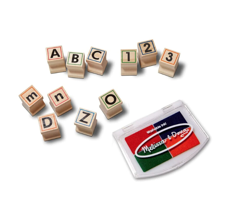 MDL40118 Deluxe Wooden Stamps Set-ABC 123
