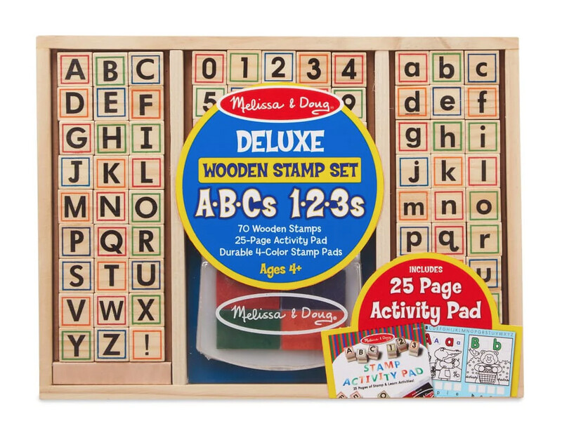 MDL40118 Deluxe Wooden Stamps Set-ABC 123