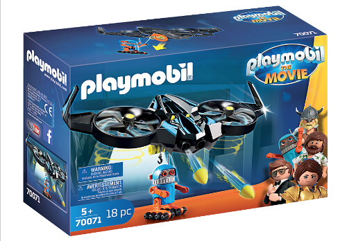 70071 PLAYMOBIL: THE MOVIE Robotitron with Drone--Discontinued