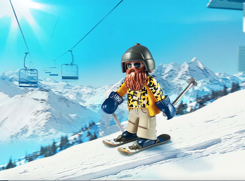 9284 Skier with Poles