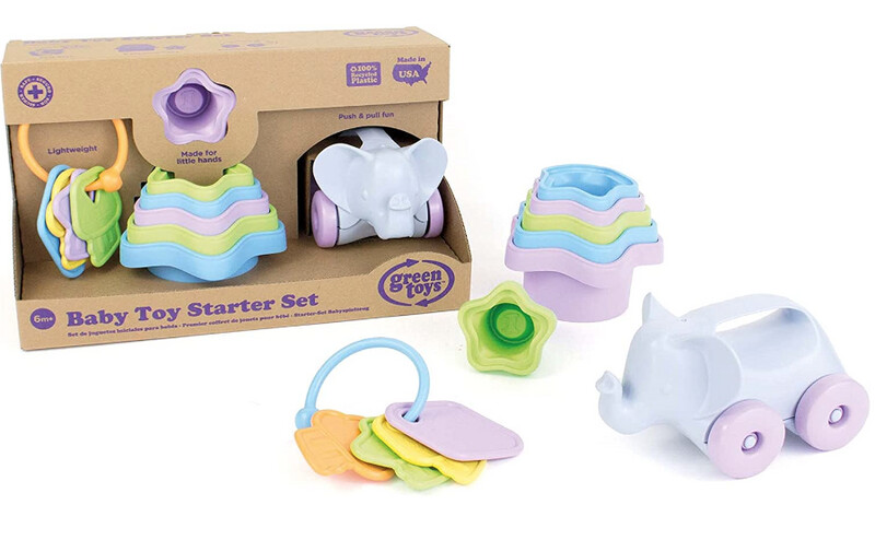 BTS1-1236 Baby Toy Starter Set (First Keys, Stacking Cups, Elephant)