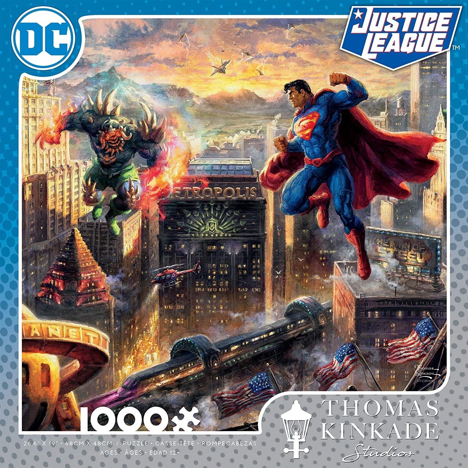 CEA3154 3154-4 1000PC THOMAS KINKADE WB/DC COMICS ASST