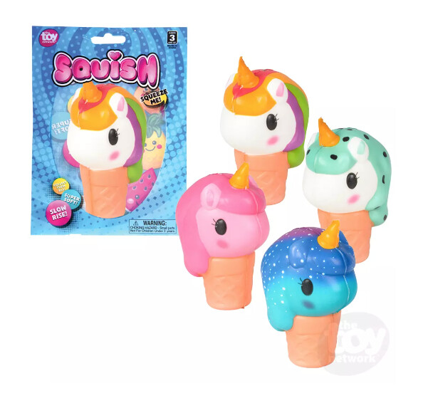 03-SUIC01 Squish Unicorn Ice Cream 4"