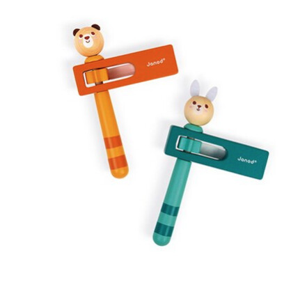340216 JANOD POCKET - BEAR AND RABBIT NOISEMAKER