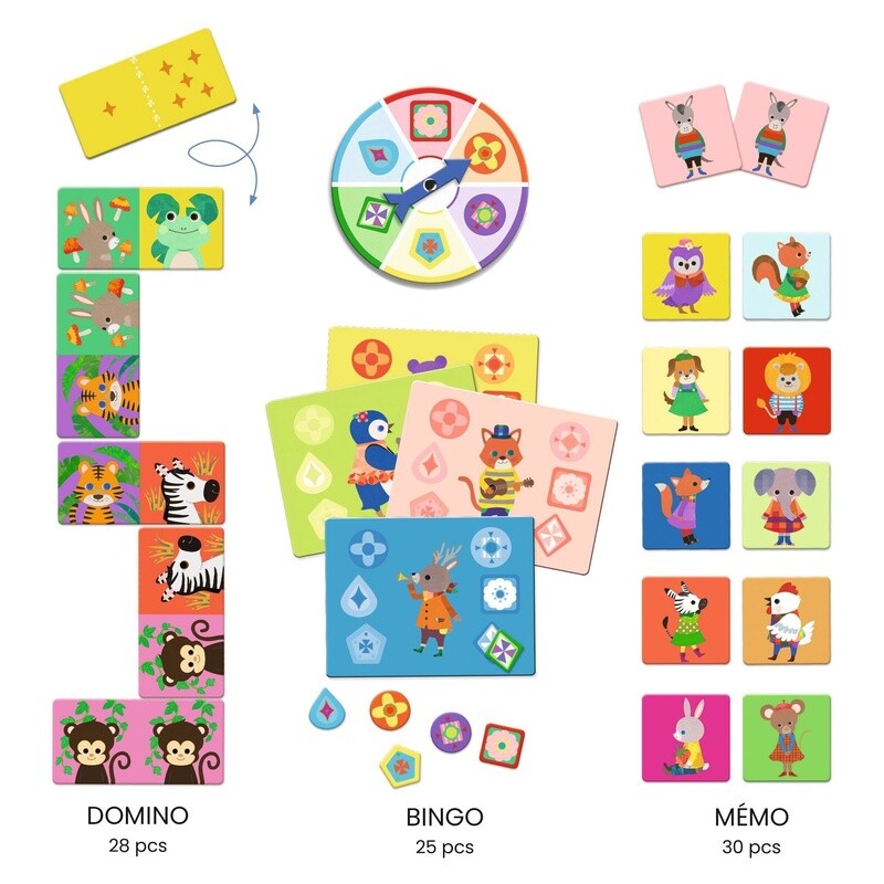 DJ08143 Bingo Memo Domino - Little friends