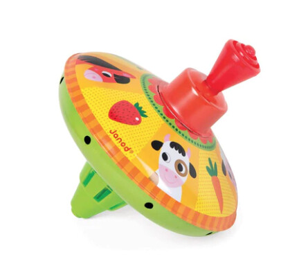341251 METAL SPINNING TOP - FARM / ASST. 12/2 STYLES