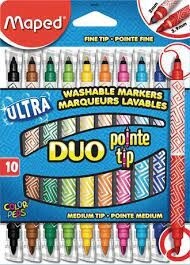 Felt tip duo tip x10 cardboard box