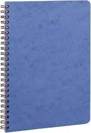 785364 AGE-BAG NOTEBOOK WIREB. LINED 100p 53⁄4x81⁄4 BLUE