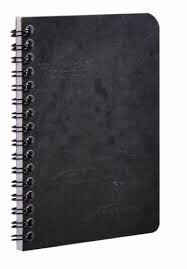 785961 AGE-BAG NOTEBOOK WIREB. LINED 100p 33⁄4x51⁄2 BLACK