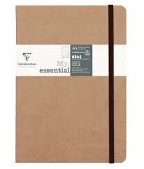 79343 AGE-BAG NOTEBOOK &quot;MY ESSANTIAL&quot; DOT 192p 53⁄4x81⁄4 TAN