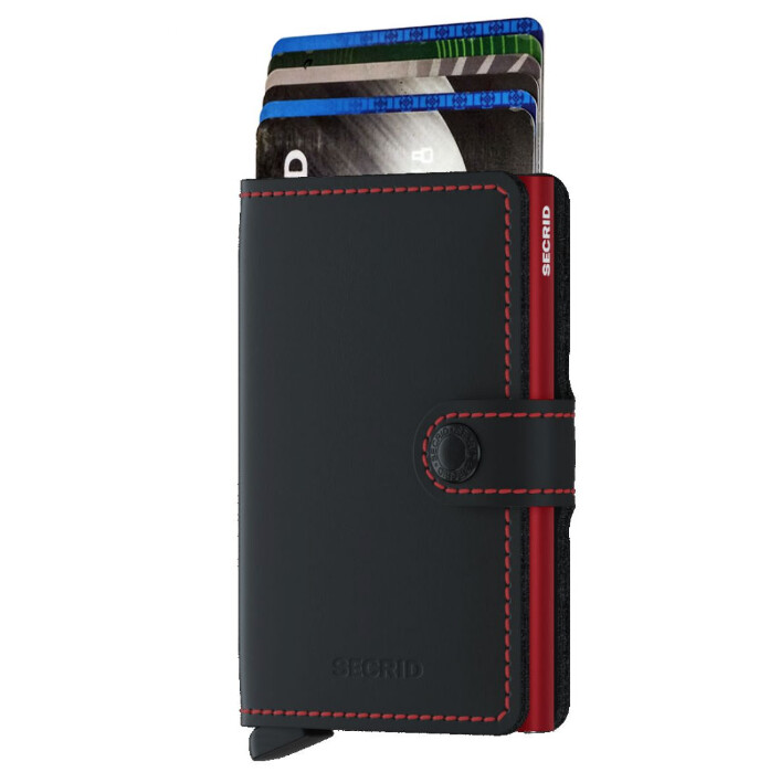 Miniwallet Matte Black-Red