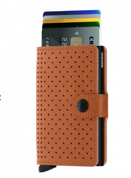 Miniwallet Perforated Cognac