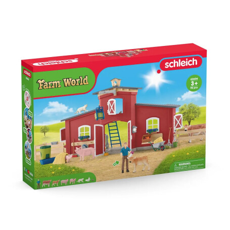 42606 Red Barn with Animals and Accessories