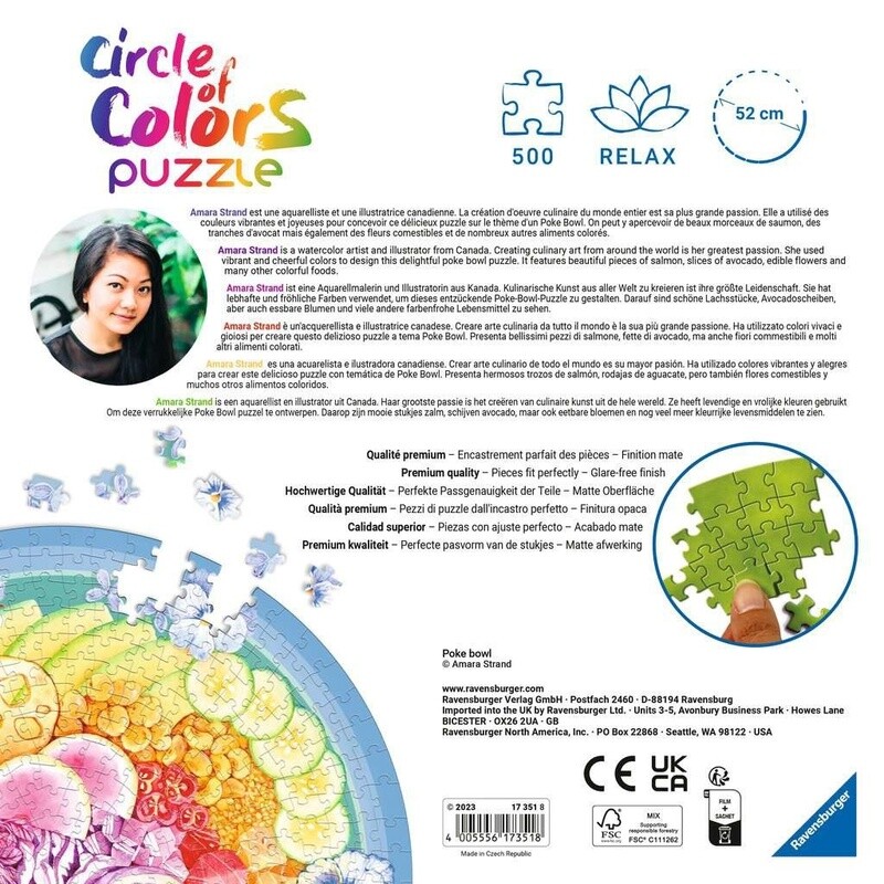 17351 Circle of Colors Poke Bowl 500pc