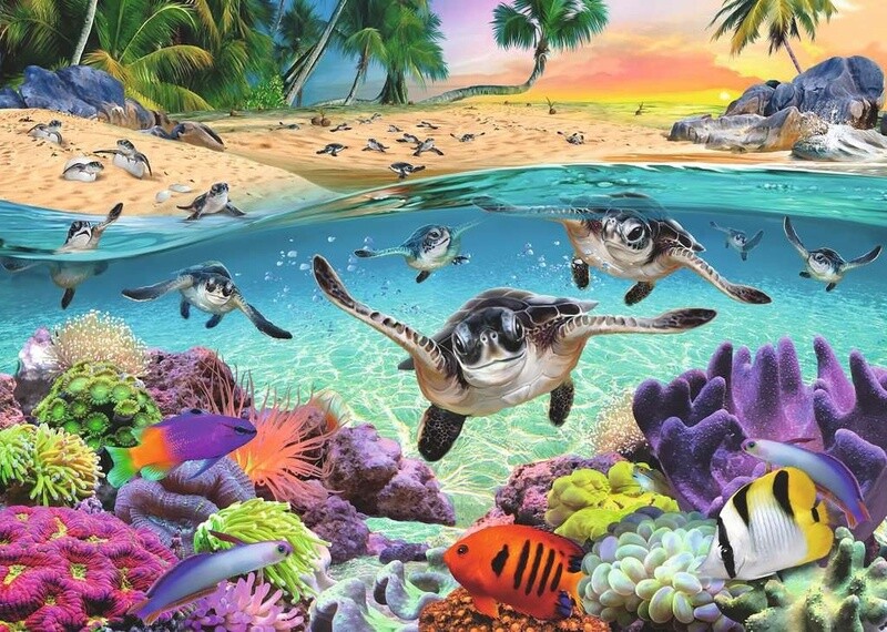 17456 Race of the Baby Sea Turtles 500pc LF