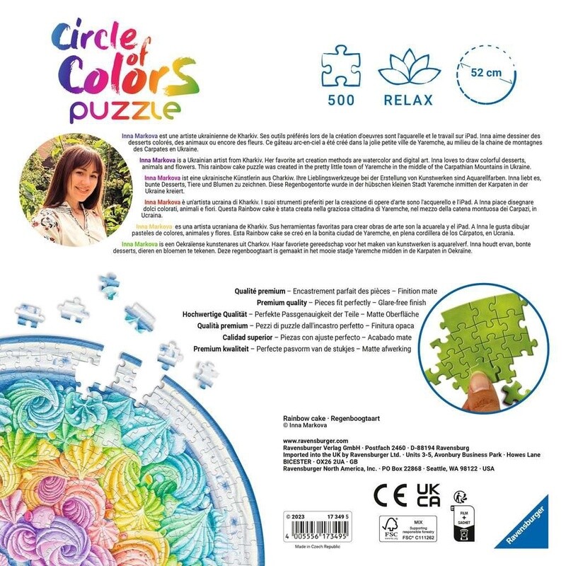 17349 Circle of Colors Rainbow Cake 500pc