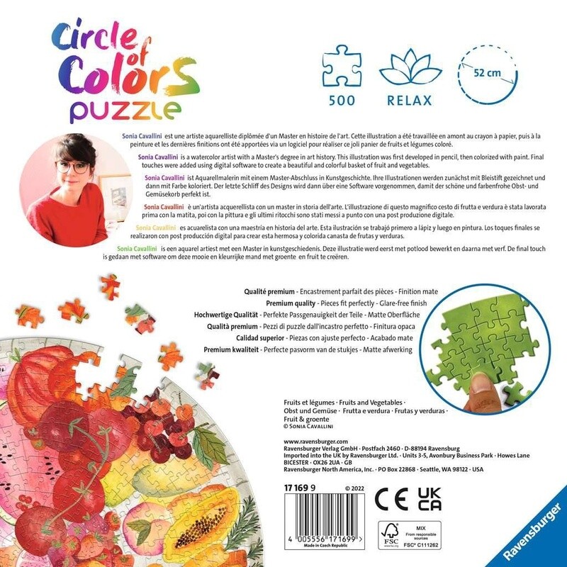 17169 Circle of colors.-Fruits &amp; Veget.500p