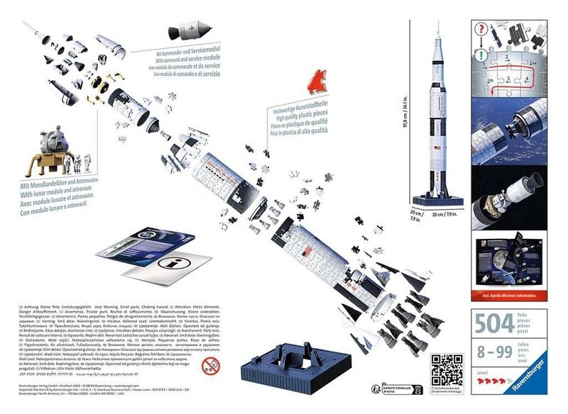 11545 Apollo Saturn V Rocket 440pc 3D