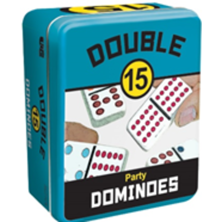 UN55404 DOMINOES - PARTY - DOUBLE 15 - COLOR - TIN