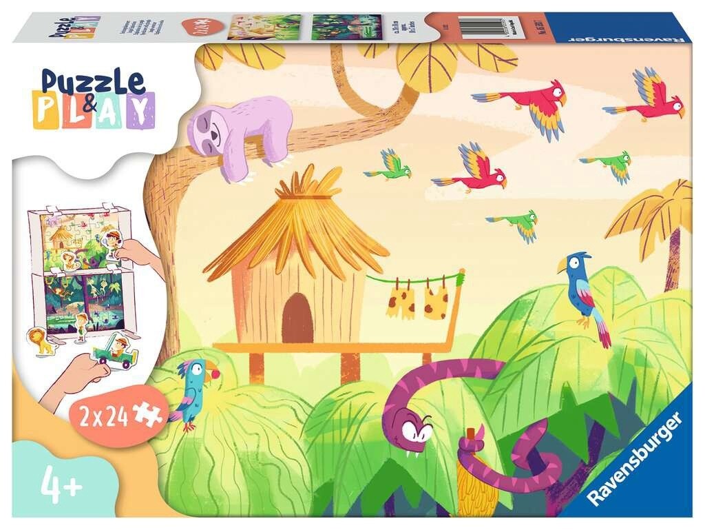 05593 Puzzle&amp;Play Jungle 2x24pc