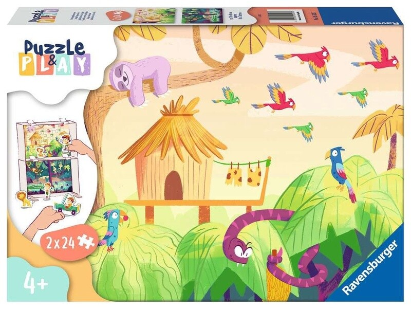 05593 Puzzle&amp;Play Jungle 2x24pc