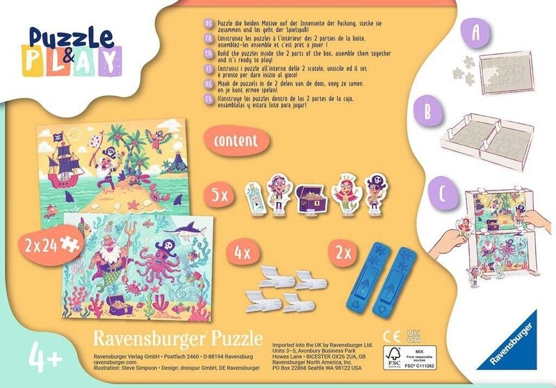 05591 Puzzle&amp;Play Pirate Adventure 2x24pc