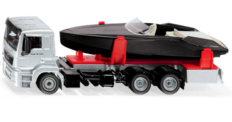 2715 MAN LKW truck with motorboat