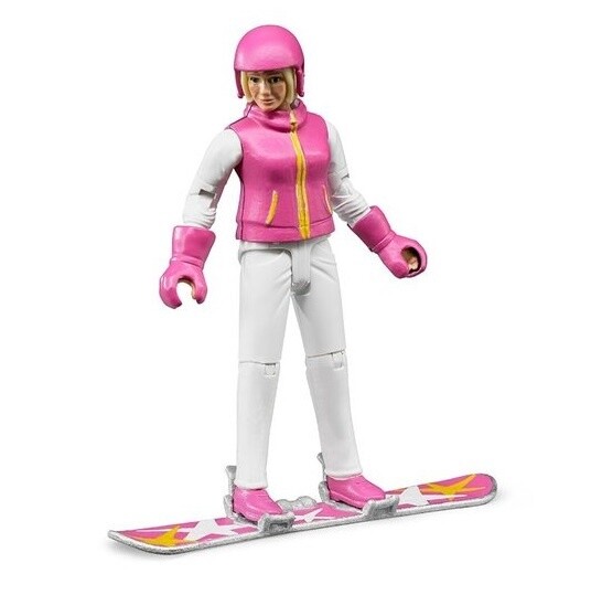 60420 Snowboarder woman with accessories