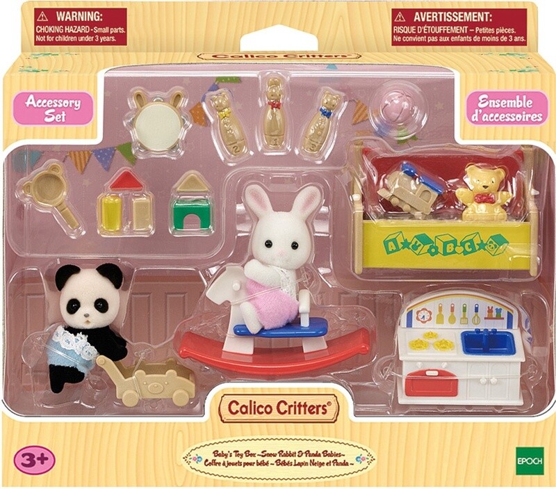 CC2053 Baby&#39;s Toy Box - Snow Rabbit &amp; Panda Babies