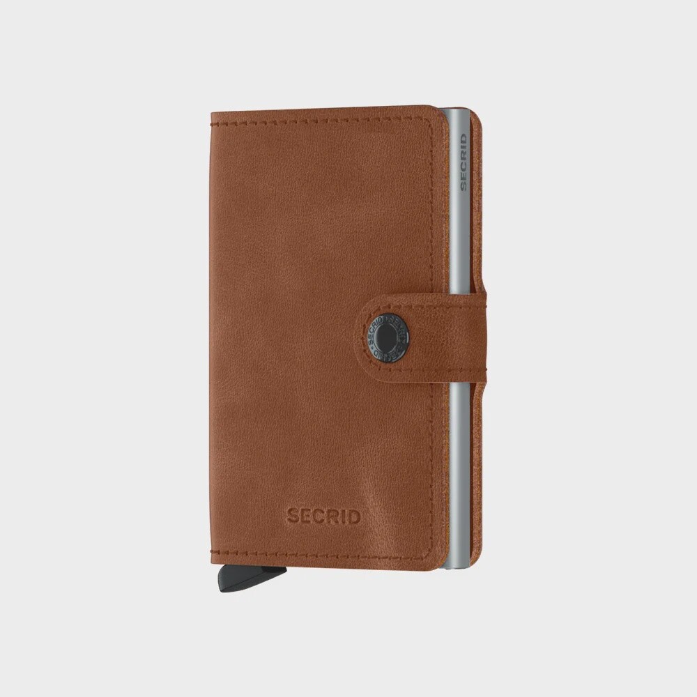 Miniwallet Vintage Cognac-Silver