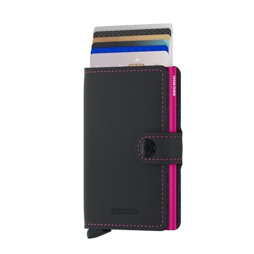 Miniwallet Matte Black &amp; Fuchsia