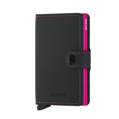Miniwallet Matte Black &amp; Fuchsia