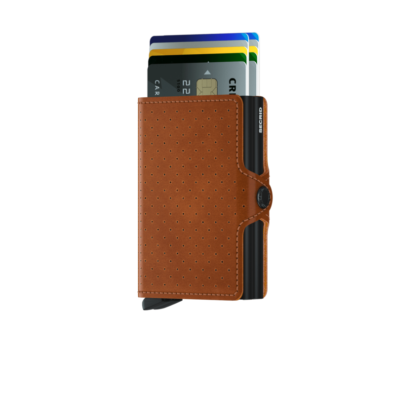 Twinwallet Perforated Cognac