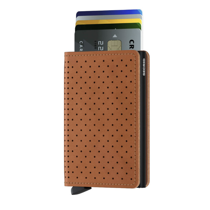 Slimwallet Perforated Cognac