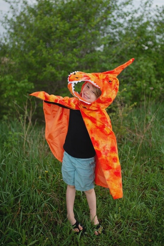 56855 Orange Grandasaurus Pterodactly Cape, Size 4-6