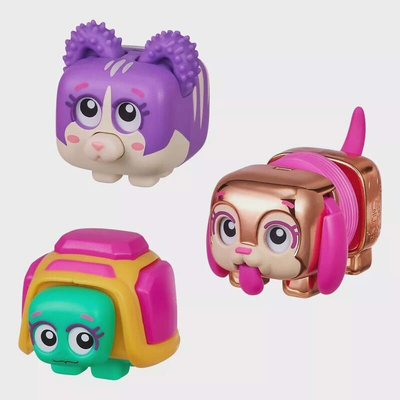MOO26432 SQUIRKIES - 3pk FIDGET PETS ( Dog,Turtle,Cat )
