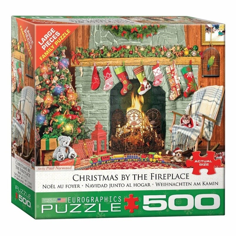 8500-5502 Christmas by the Fireplace