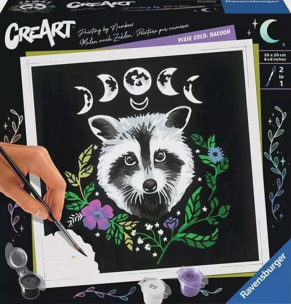 23509 CreArt Pixie Cold: Racoon 8x8