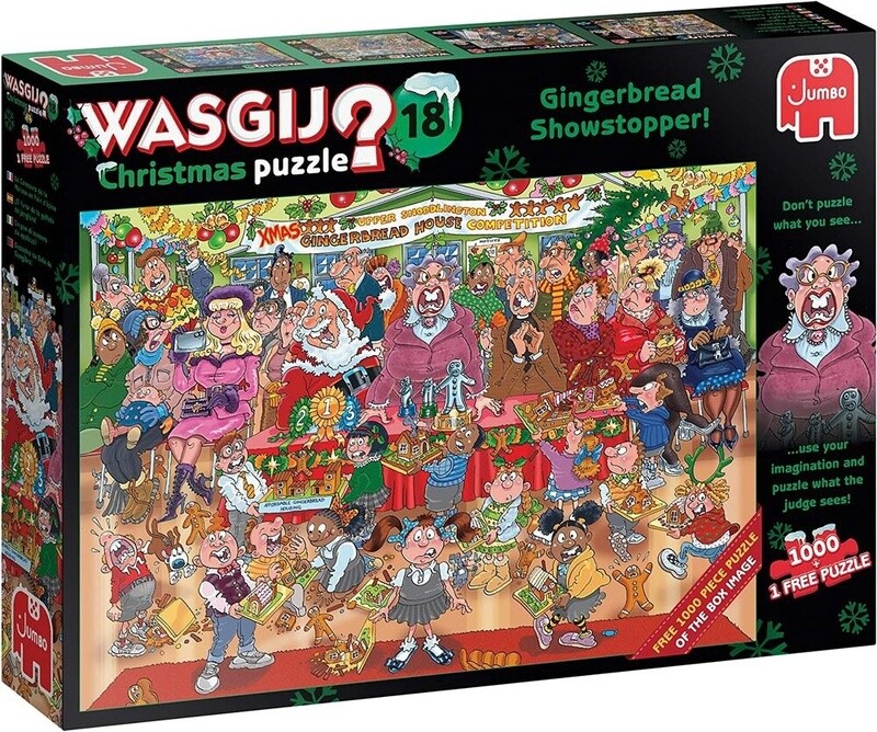 70-25017 2x1000 Wasgij Xmas 18, Gingerbread Showstopper
