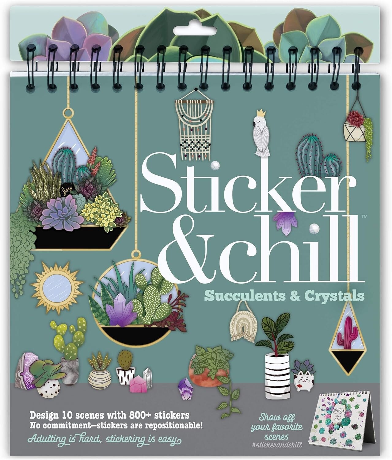 AW-3103 Sticker and Chill: Succulents and Crystals