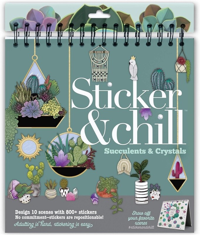 AW-3103 Sticker and Chill: Succulents and Crystals