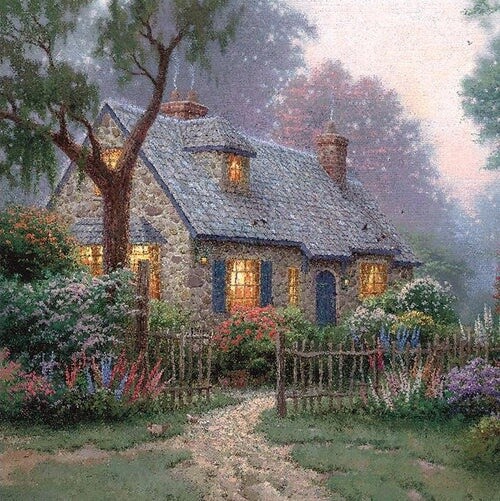 CA-60351 CA PBN (Medium): Foxglove Cottage (Kinkade)