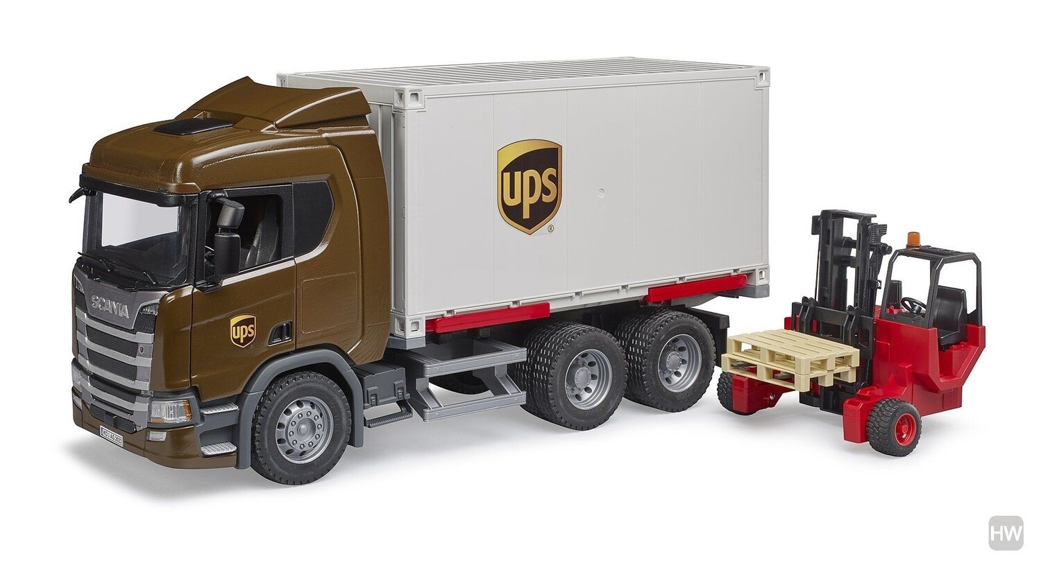 03582 SCANIA R-Series UPS logistics truck w forklift repl 03581