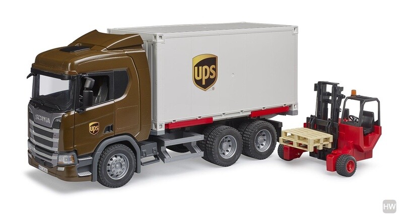 03582 SCANIA R-Series UPS logistics truck w forklift repl 03581