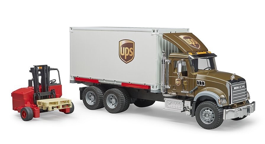 02828 MACK Granite UPS logistcs truck w forklift