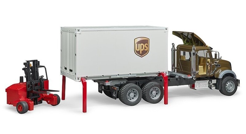 02828 MACK Granite UPS logistcs truck w forklift