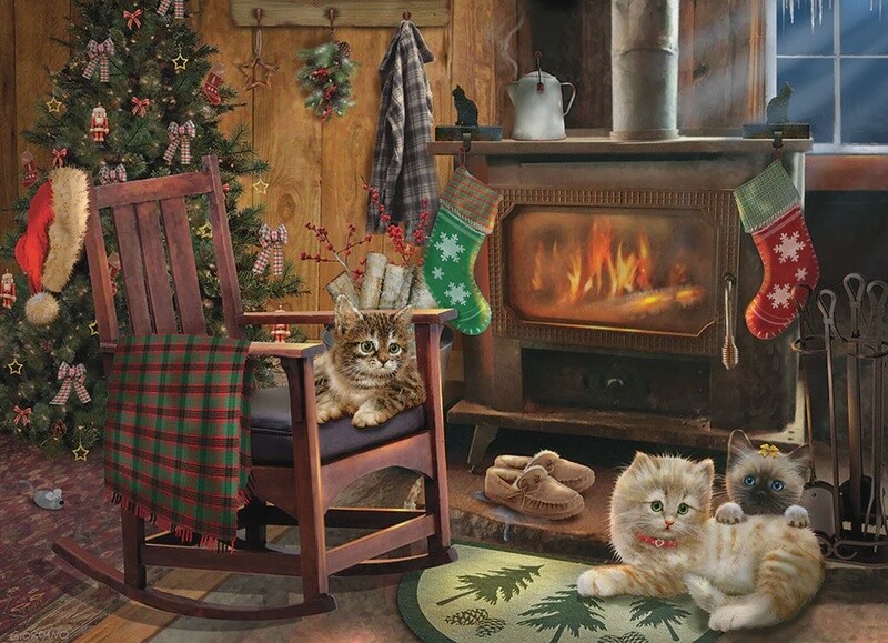 45048 Kittens by the Stove