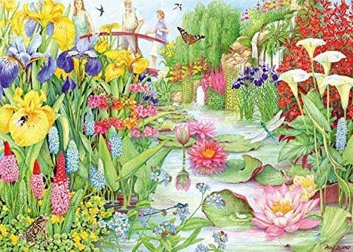 71-11282 1000pc, The Flower Show:The Water Garden