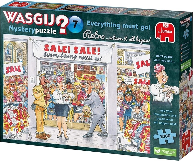 70-00018 1000 PCS, WASGIJ  MYSTERY RETRO #7, EVERYTHING MUST GO